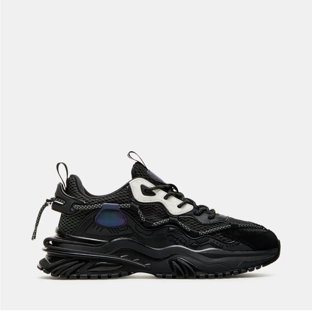 Steve Madden Baries Sneakers Black White Chunky Dad Shoes Tech Runner Streetwear